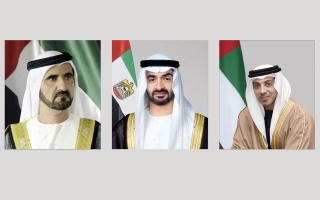 رئيس الدولة ونائباه يعزون رئيس مجلس القيادة الرئاسي اليمني بوفاة عبدربه منصور هادي